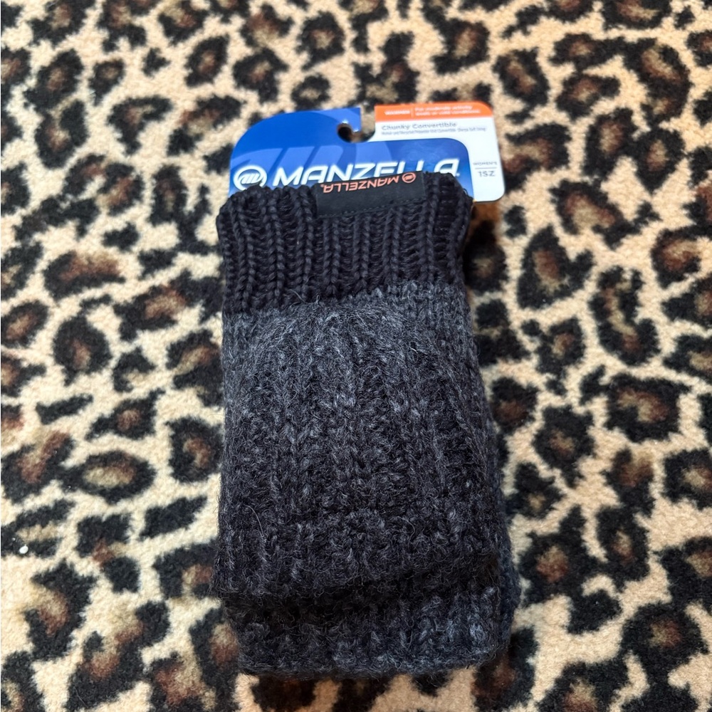 NWT Manzella Chunky Convertible Knit Gloves